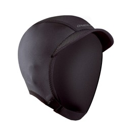 O'Neill 2 mm Sport Wetsuit Cap Hat Black – Lightweight – Unisex – Visor can be shortened to the desired length