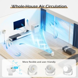 CIVPOWER Desk Fan: Table Fan Small Portable Rechargeable with 6000 mAh Battery - 4 Speed and Timing - Quiet Desktop 8 Inch Fan for Bedroom Room Dorm Office Air Circulation 270°Adjustable
