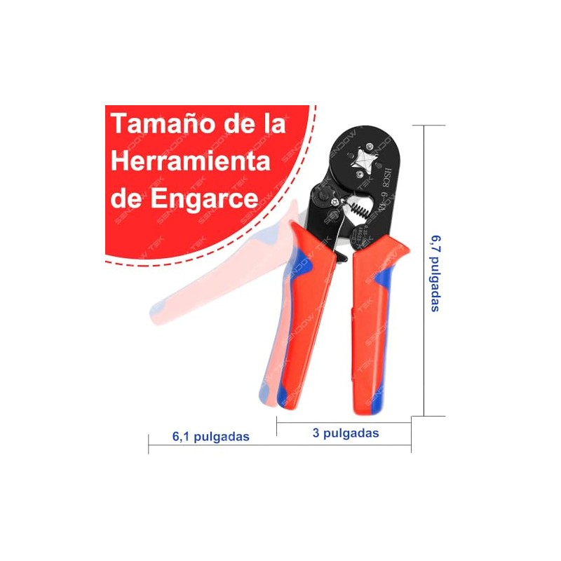 Sendowtek Kit de Terminales para Cable, Alicates Alambre Engarzado, 1200pcs