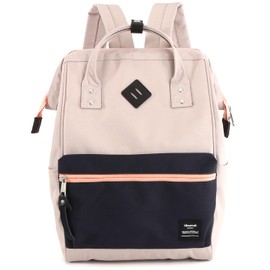 himawari Travel Backpack with USB Charging Port 15.6 Inch Doctor Work Bag for Women&Men(9003-Grey pink04#)