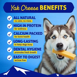 Himalayan Dog Chew Himalayan Dog Chew Original Yak Cheese Dog Chews, 100% Natural, Long Lasting, Gluten Free, Healthy & Safe Dog Treats, Lactose & Grain Free, Protein Rich, Mixed Sizes, Dogs 65 Lbs & Smaller, 9.9 oz