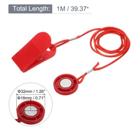 sourcing map Fitness Magnet Key, Universal Safety Lock for Most Treadmill, Red