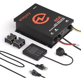 2700W MPPT Solar Charge Controller 60A 10V-60V Battery System Auto,Max PV Voltage 130V Solar Panel Regulator (Smart Buck Type)