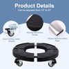 Commercial Products Trash Can Dolly with 4 Wheels - Adjustable