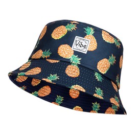 Vibe Festival Gear Bucket Hat Unisex for Men Women Fashion Fishing Hat Cute Fishing Hat, Yellow (pineapple)