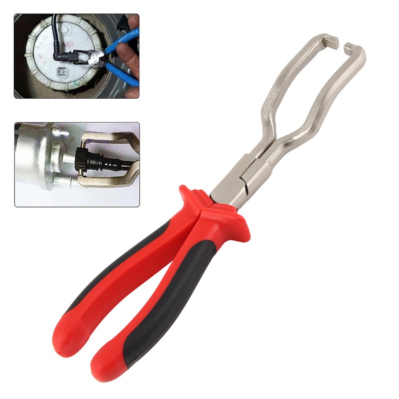 235mm Fuel Line Clip Plier Stainless Steel Rubber Grip Ergonomic