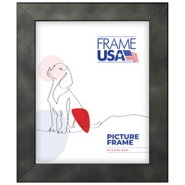 Frame USA 16x20 Picture Frame, Black, Gunmetal Series, Wall Hanging Frame with High Clarity Plexiglass