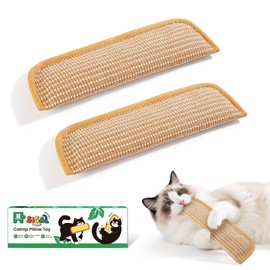 Potaroma Cat Toys Pack of 2 with 6000mg A+ Organic Catnip, Soft Sisal Material Indoor Kitten Scratching and Kicker Toys, Drives Bored Cats Crazy with Fun Interactive Chew