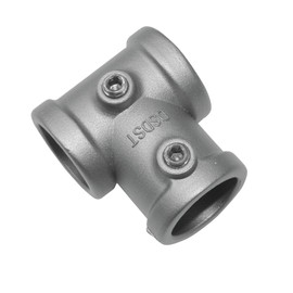 GARDINIA Industrial Home Series T Piece for Curtain Rods with Diameter 25 mm Metal Silver