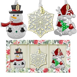 Laraine Christmas Tree Ornaments – 2024 Hanging Decorative Pendant of Tree Car Charm Holiday Keepsake Gift Home Decor (3-Piece Set (2024))