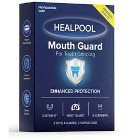 Mouth Guard for Grinding Teeth at Night, Dental Guard for Clenching Teeth, Anti-Bruxism Night Guard, Moldable Mouth Guard for Sleep, Comfortable/Professional Fit, TMJ & Jaw Pain Protection, 2 Guards