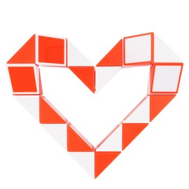 Mipartebo Magic Snake Cube Twist Puzzle 24 Wedges Large Size Twist Fidget Snake Toys Gift Party Favors Game Goodie Bag Fillers Christmas Stocking Stuffers for Kids Adults Teens Orange