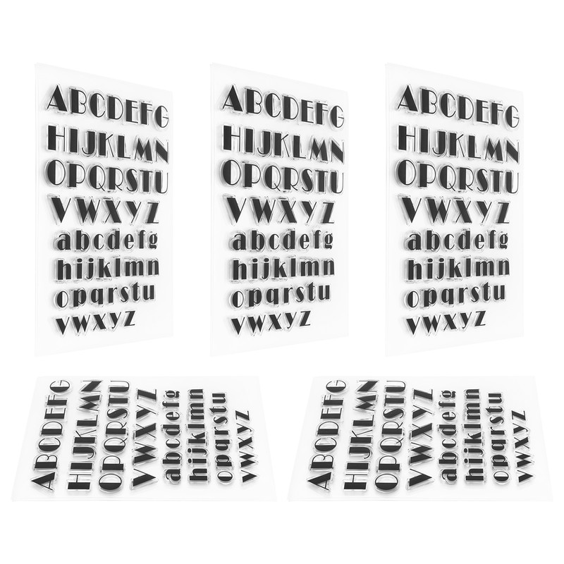 5Pcs Transparent Stamp TPR DIY Journal Scrapbooking Capital Lower Case