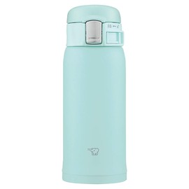 Zojirushi SM-SF36-AM Canteen For Drinking Directly (One Touch Opening), Stainless Steel Mug, 12.2 fl oz (360 ml), Mint Blue