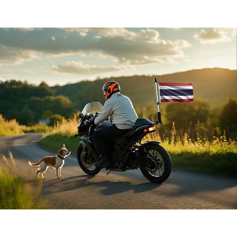 Double Sided Thailand Boat Flag 12x18IN Thais Marine Small Flag