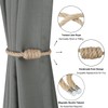 BEL AVENIR Magnetic Jute Curtain Tiebacks, Decorative Drapery Holdbacks Bohemian