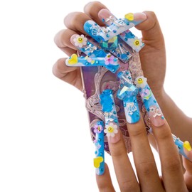 TENACIOUS & LOUCIA Handmade press on nails long, hand made nails short,fake nails,nails press on,french tip press on nails,press on,false nails,press on nail kit LH53 S