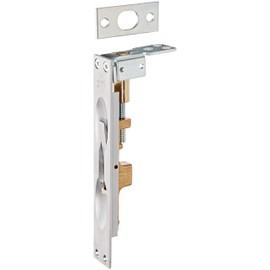 Rockwood 557.26D Lever Extension Flush Bolt for Fire-Rated Plastic & Wood Covered Doors, 1" Width x 6-3/4" Height, Brass Satin Chrome Plated Finish