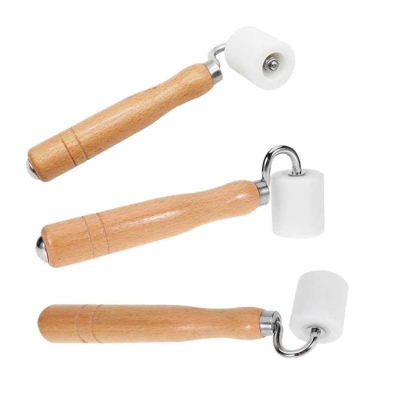 Wallpaper Seam Roller, 2 Pcs Wooden Handle Wallpaper Scorer Tools