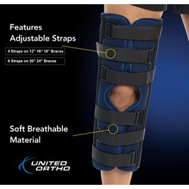United Ortho 61024 3-Panel Knee Immobilizer, 24" Size