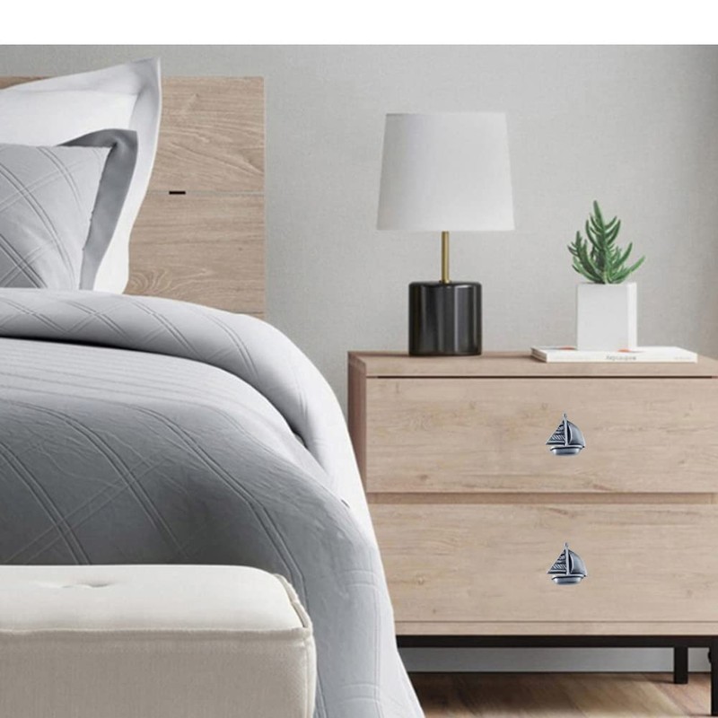 LB-LAIBA Boat Cabinet Knobs, Zinc Alloy Knobs for Cupboard Wardrobe