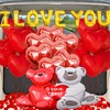 Tayuvira I Love You Balloons And Red Heart Balloons Set