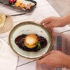 jinsongdafa Ceramic Dinner Plates Dish Set,Set of 4,for Lunch snacks