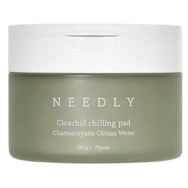 NEEDLY | Cicachid Chilling Toner Pad | Cooling & Soothing pad | Vegan Certified Cotton pad |