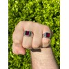 HarlemBling Solid 925 Sterling Silver - Men's Red Ruby Gemstone