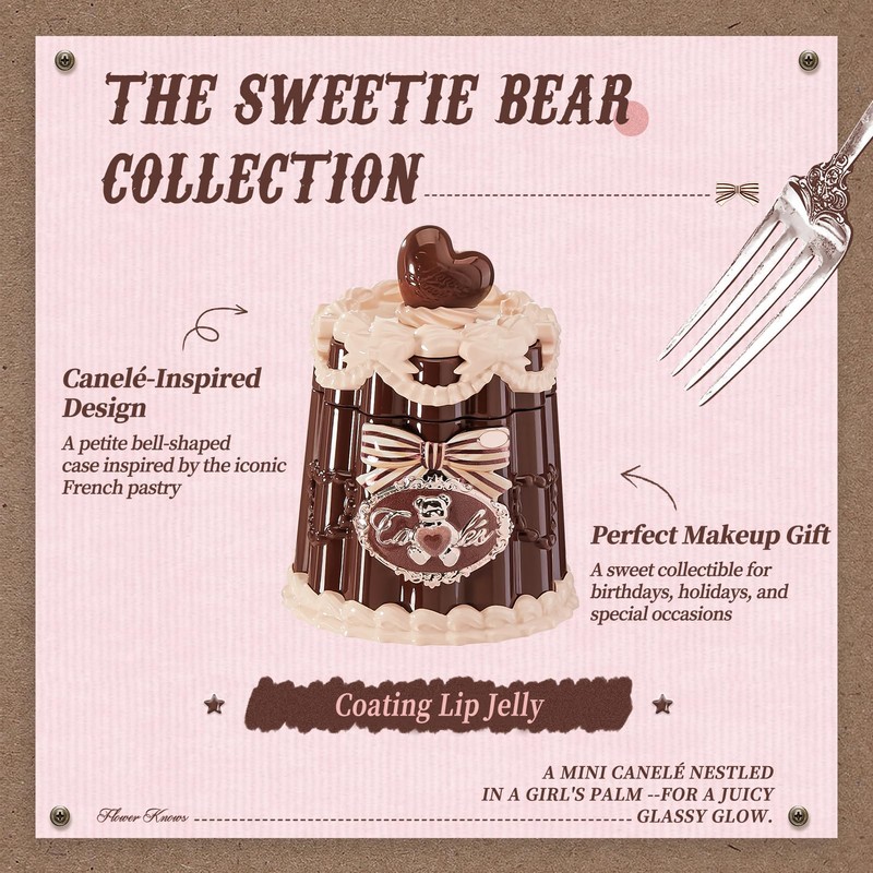 The Sweetie Bear Coating Lip Jelly, Cool Baby Pink