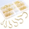 120Pcs 6 Sizes Metal Screw-in Ceiling Hooks Cup Hooks Kit,