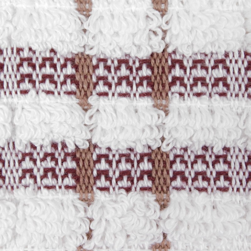 Ritz 13161 Royale Collection Check Kitchen Towel Set, 2-Piece, Mocha