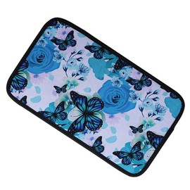 GANAZONO Car Armrest Box Pad Cover Non Slip Center Console Cushion Easy Installation Durable Material Compatible with All Vehicles Ice Butterfly