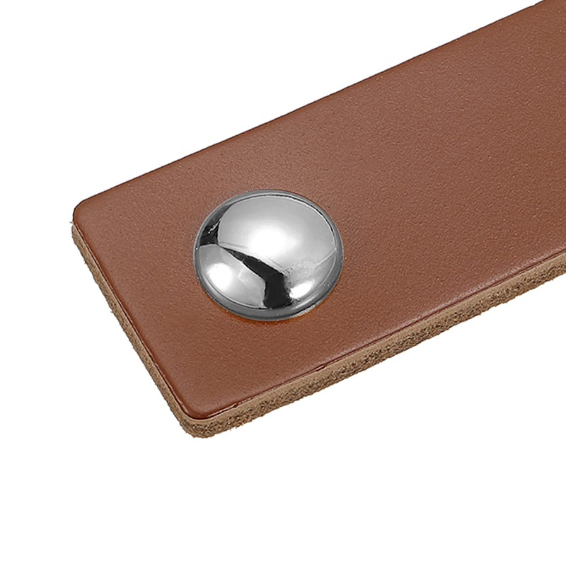 sourcing map Leather Drawer Pulls, 6.7" 4Pcs Leather Furniture Handle