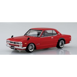 Aoshima Bunka Kyozai 09-SP3 The Snap Kit Series Nissan Skyline 2000GT-R Custom Wheel (Red) Color Coded Plastic Model 1/32