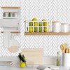Peel and Stick Tiles for Kitchen,Self Adhesive Herringbone 3D Wall