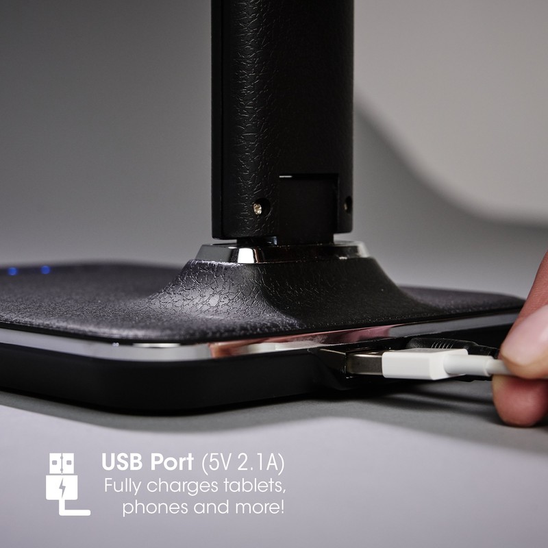 OttLite Renew LED Desk Lamp with 2.1A USB Charging Port