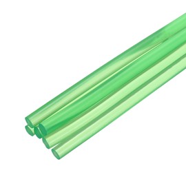 uxcell 6pcs Mini Hot Glue Sticks for Mini Glue Gun, 8-inch x 0.28-inch Glue Gun Sticks for Art DIY Craft, Clear Green