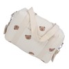 Multifunctional Baby Stroller Storage Bag Zipper Embroidery Reusable Handbag Nappy