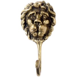 Purpledip 11842 Brass King of Jungle Wall Hook