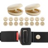 Augeny 10 Sets Seat Belt Button Stop, Plastic Seat Belt
