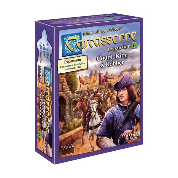 Carcassonne Count, King & Robber Board Game EXPANSION - New Characters, Strategies, and Landscapes! Strategy Game for Kids and Adults, Ages 7+, 2-6 Players, 45 Minute Playtime, Made by Z-Man Games