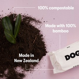 DOG by Dr Lisa - Dog Travel Wipes - Plant-Based - Natural Bathing Wipes for Dogs - Made from 100% Compostable Bamboo - Vet-Created - Vegan - Non-Toxic - Travel Size - Carton (20 per Box)