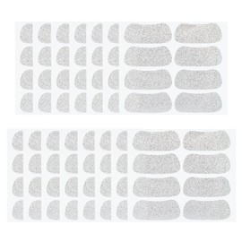 PATIKIL 60 Pairs Sports Eye Black Stickers, Under Eye Black Strips Football Face Stickers Breathable Eyeblack Sticker for Baseball Fans on Game Day, Glitters Silver