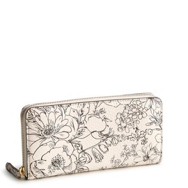 Vera Bradley Women's Leather Continental Wallet - Colour: Curly Tulips