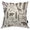Beabes 18X18 Inch Pillowcase Wild Animal, Nature Mountain Jungle Bear