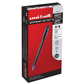 uni-ball Jetstream 101 Ballpoint Pens Medium Point, 1.0mm, Blue, 12 Pack
