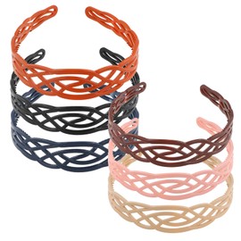 6 Pcs Plastic Headbands for Women, Fashion Hair Bands with Teeth, Headbands Hair Accessories for Girls, Comfortable Tooth Hair Bands, Non Slip Plastic Headbands, Headbands for Everyday Use