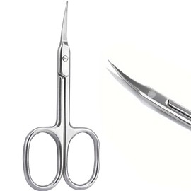 Cuticle Scissors, Ultra Fine Curved Blade, Small, Stainless Steel, Cuticle Care, Cuticle Scissors, Curved Blade, Cosmetic Scissors, Nail Clippers, Precision Tip, Multi-functional, For Nail Care