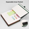 RETTACY Graph Paper Notebook, Thick A5 Grid Notebook, Leather Hardcover